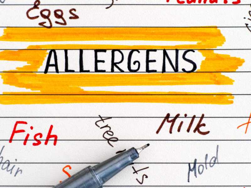 Food allergen information and a pen